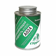 CLIPPER A024, клей для холодной вулканизации, зеленый, банка с кистью 240 мл