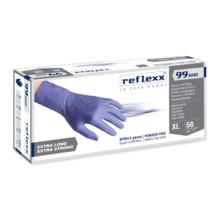REFLEXX R99, перчатки нитриловые, сверхдлинные, химостойкие, синие, размер L, упаковка 50 штук