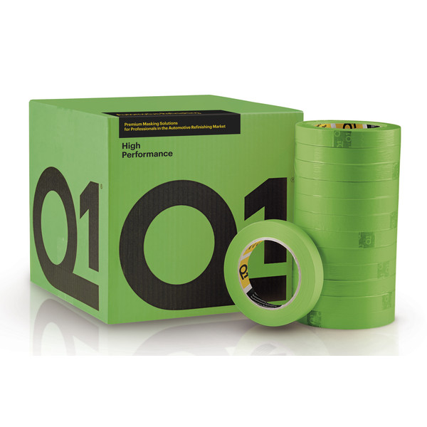 Q1 HIGH PERFOMANCE, лента маскирующая, водостойкая, 30 мм х 50 м, 110°С, зеленая